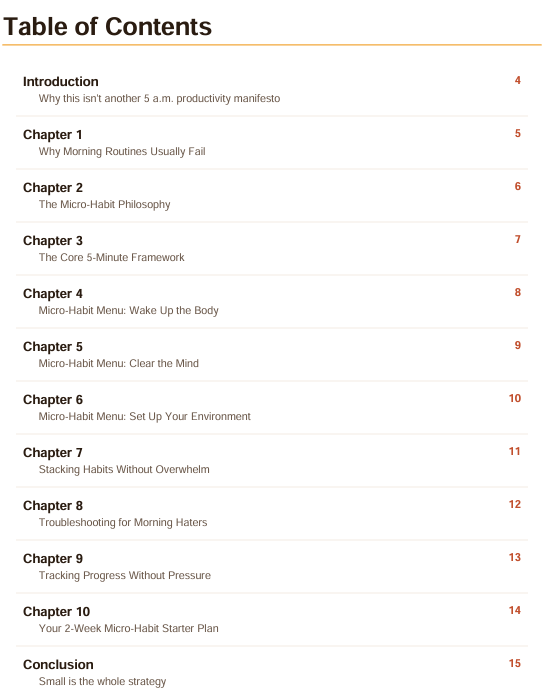The Micro-Habit 5-Minute Morning Routine