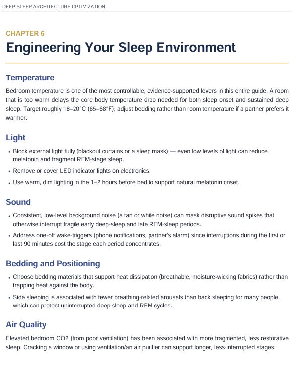 Deep Sleep Architecture Optimization