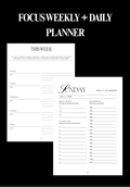 Simple Digital Weekly to Daily Planner